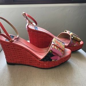 Kate Spade Orange Ribbon Wedges